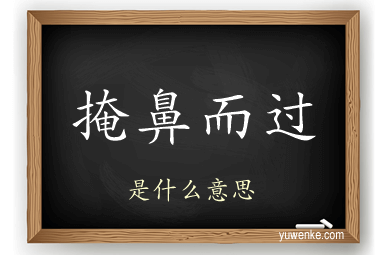 掩鼻而过