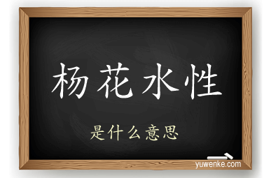 杨花水性