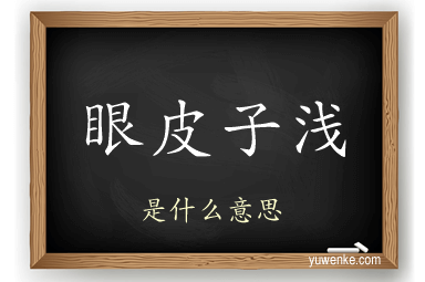 眼皮子浅