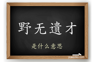 野无遗才
