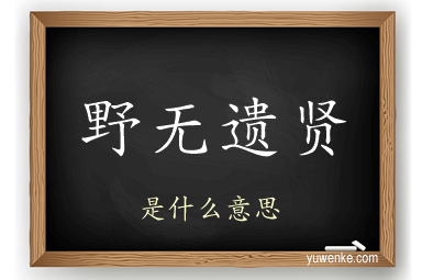 野无遗贤