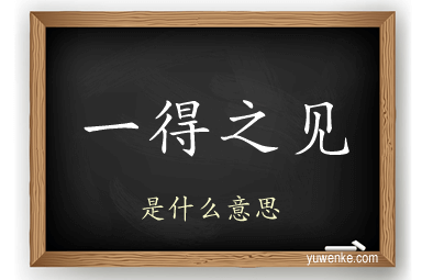 一得之见