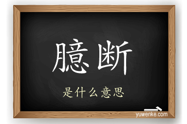 臆断