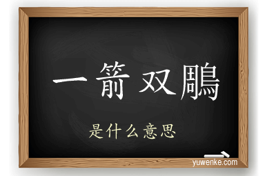 一箭双鵰