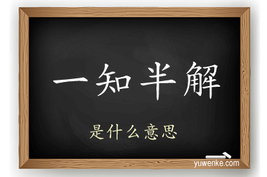 一知半解