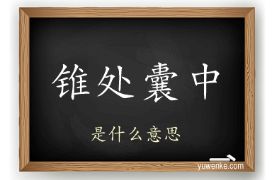 锥处囊中