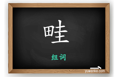 畦怎么组词