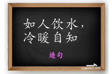 如人饮水，冷暖自知怎么造句